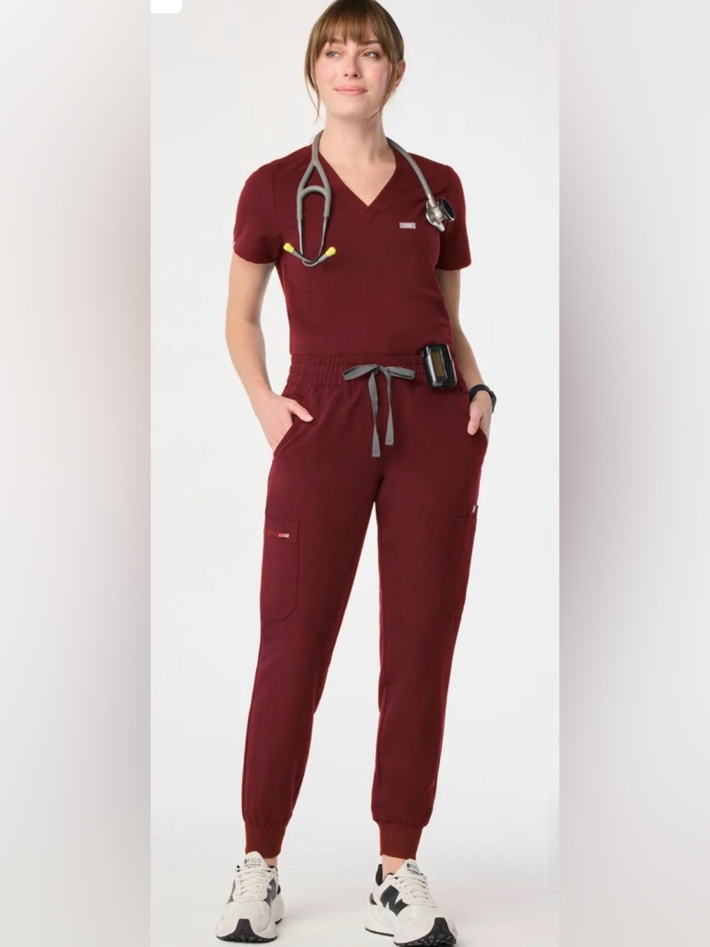 Figs Maroon Zamora‎ Jogger Scrub Pants Size XS